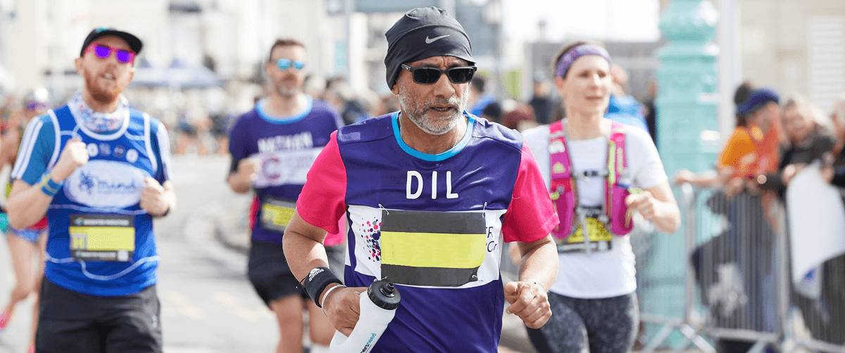 Man running 10k.
